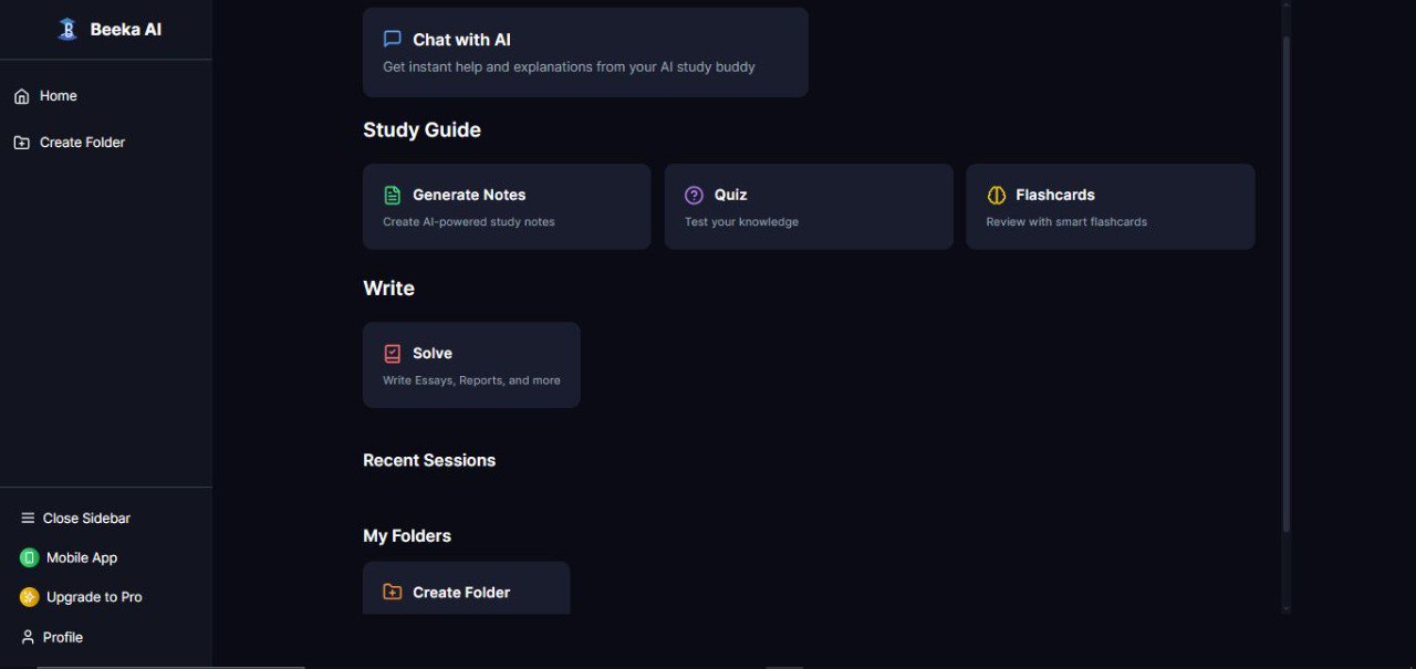 AI Study Assistant Mockup